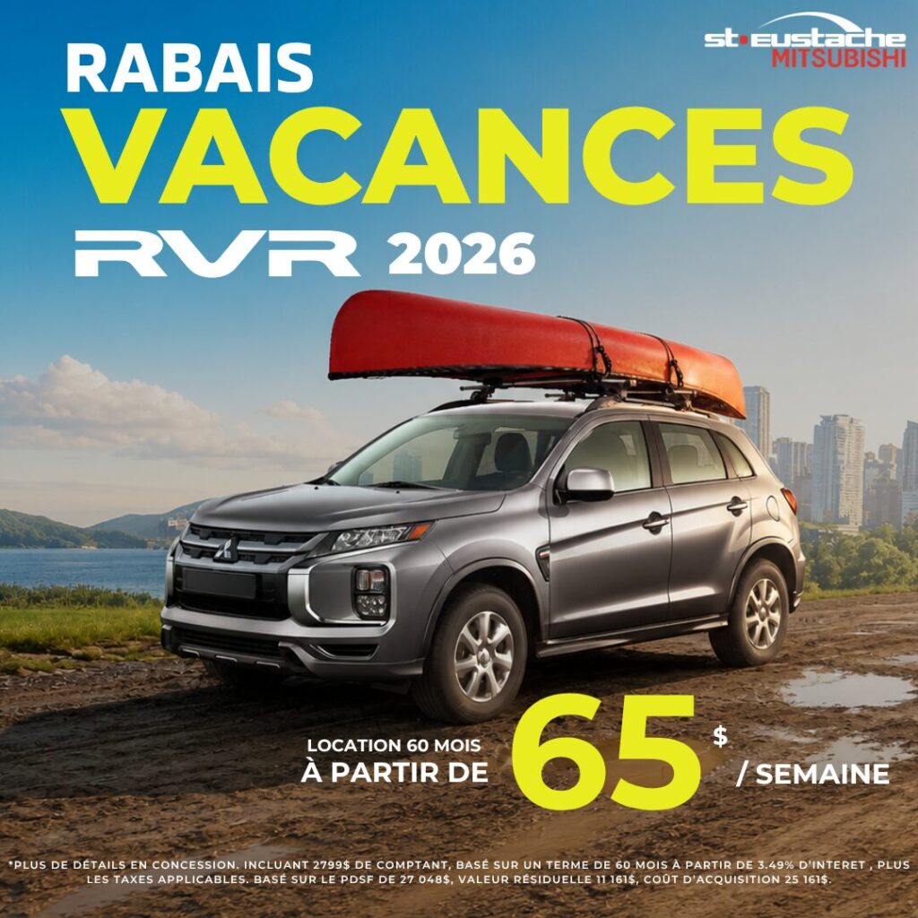 Mitsubishi RVR 2026 en promotion chez St-Eustache Mitsubishi, SUV compact moderne et polyvalent